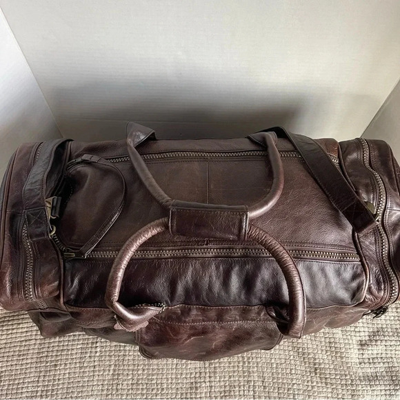 LEATHER SIDE POCKET DUFFEL - Picture 3 of 16